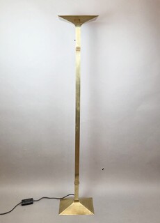 Gold-plated brass floor lamp, New Society, 1970s