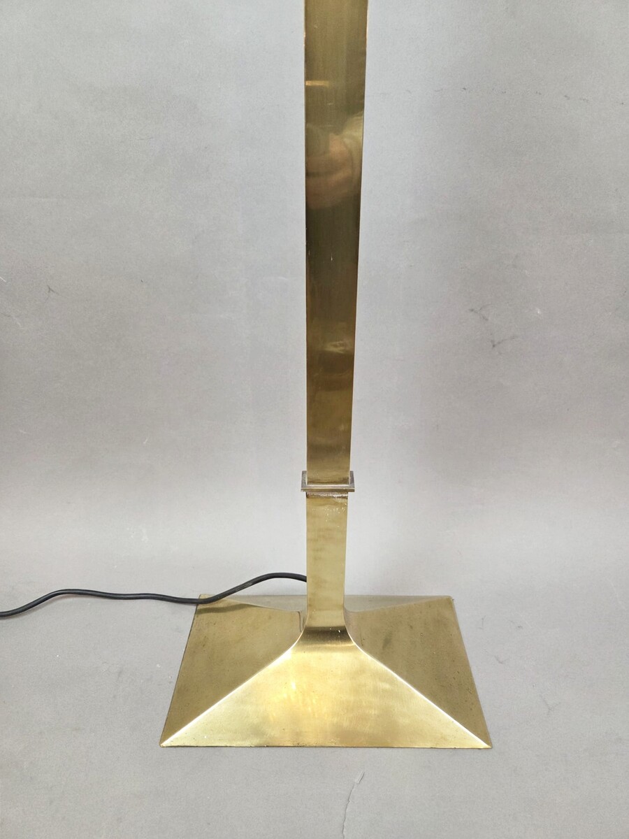 Gold-plated brass floor lamp, New Society, 1970s