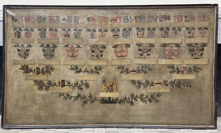 Heraldic painting, oil on canvas, 18th century