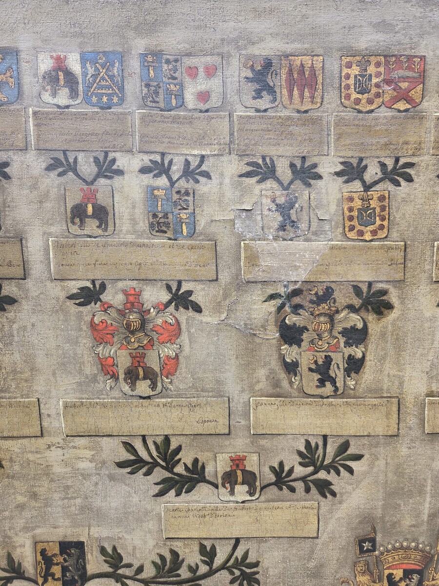 Heraldic painting, oil on canvas, 18th century