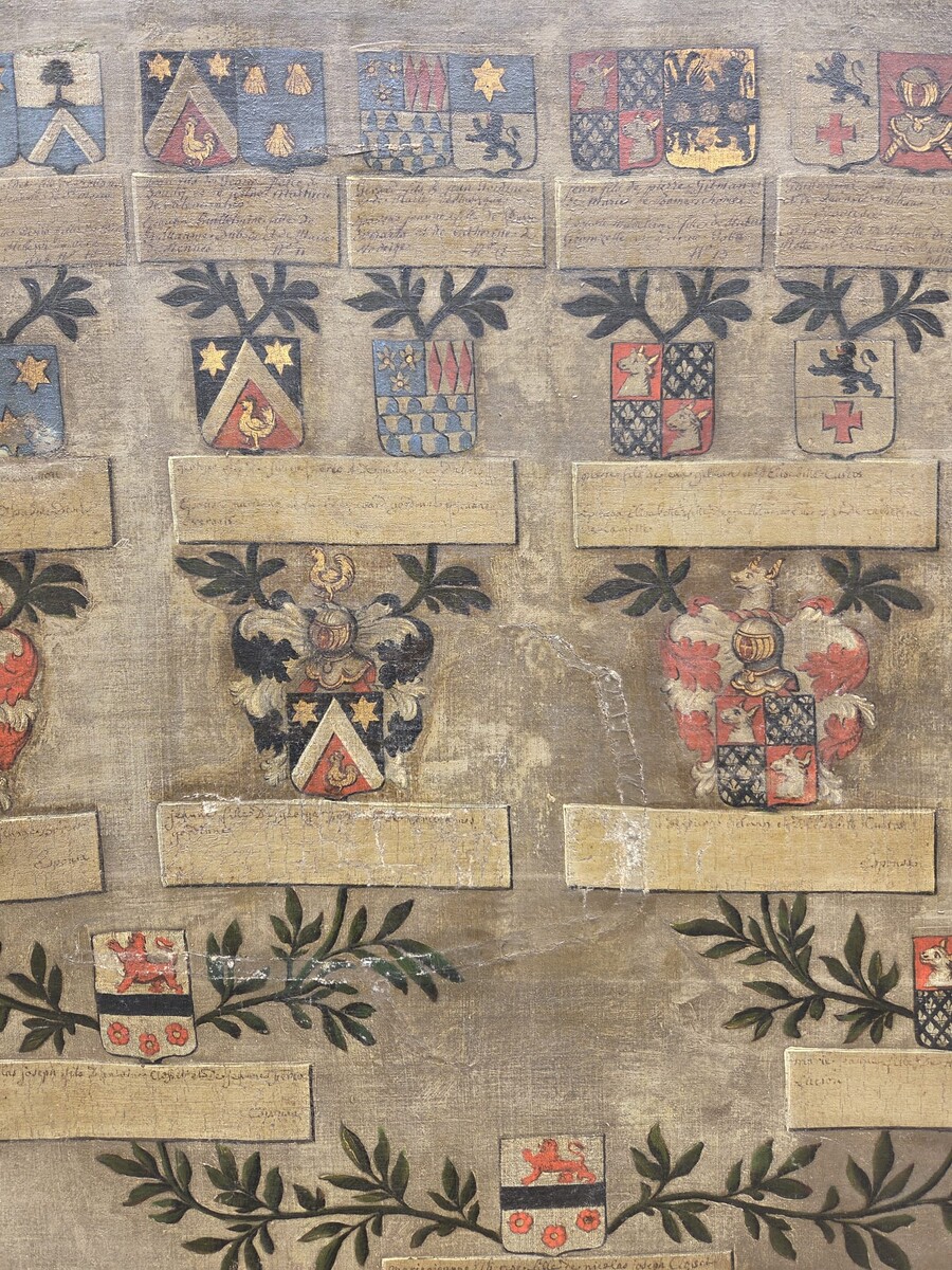 Heraldic painting, oil on canvas, 18th century