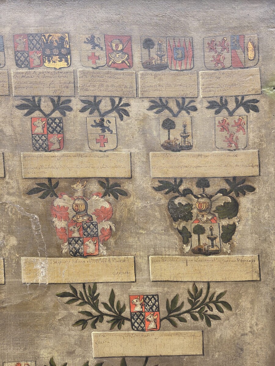 Heraldic painting, oil on canvas, 18th century