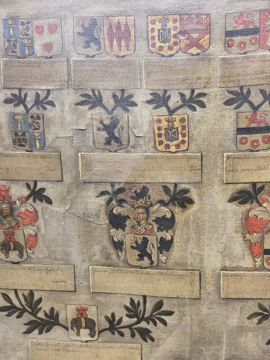 Heraldic painting, oil on canvas, 18th century