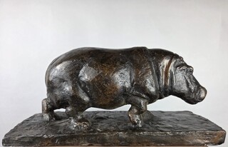 Herbert Geldhof, bronze sculpture with a brown patina, 