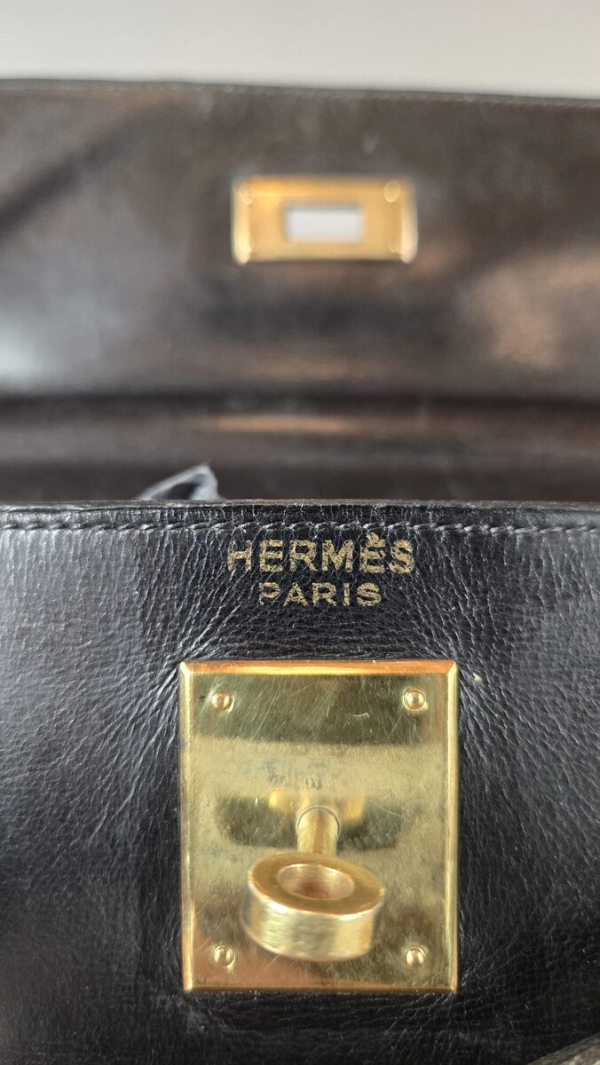 Hermès Kelly 28 Sellier Bag in black Box leather, 1959