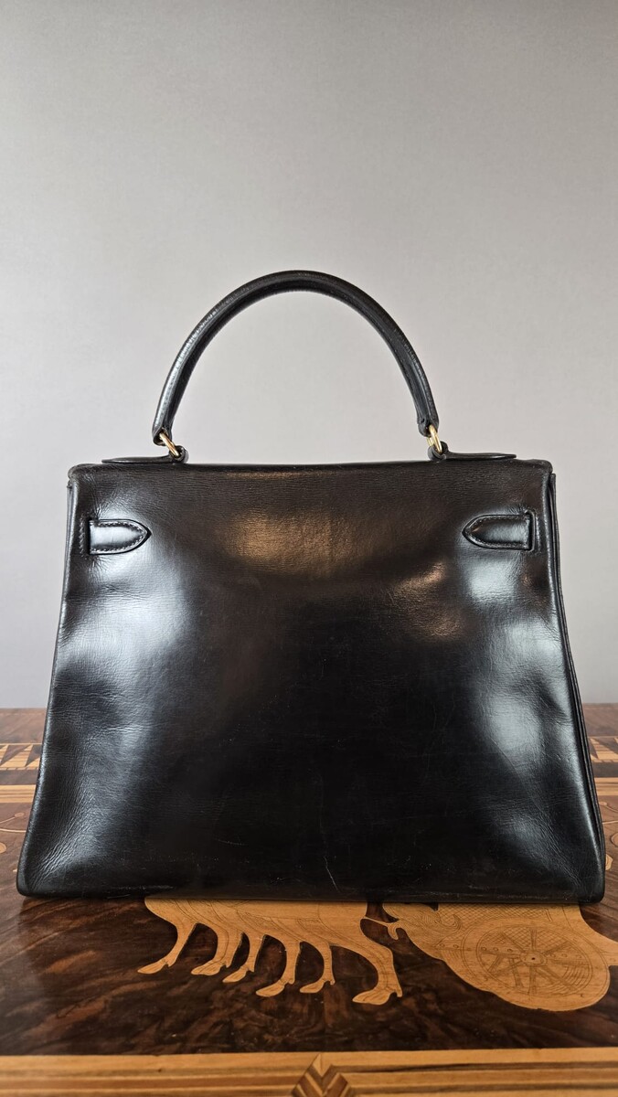 Hermès Kelly 28 Sellier Bag in black Box leather, 1959