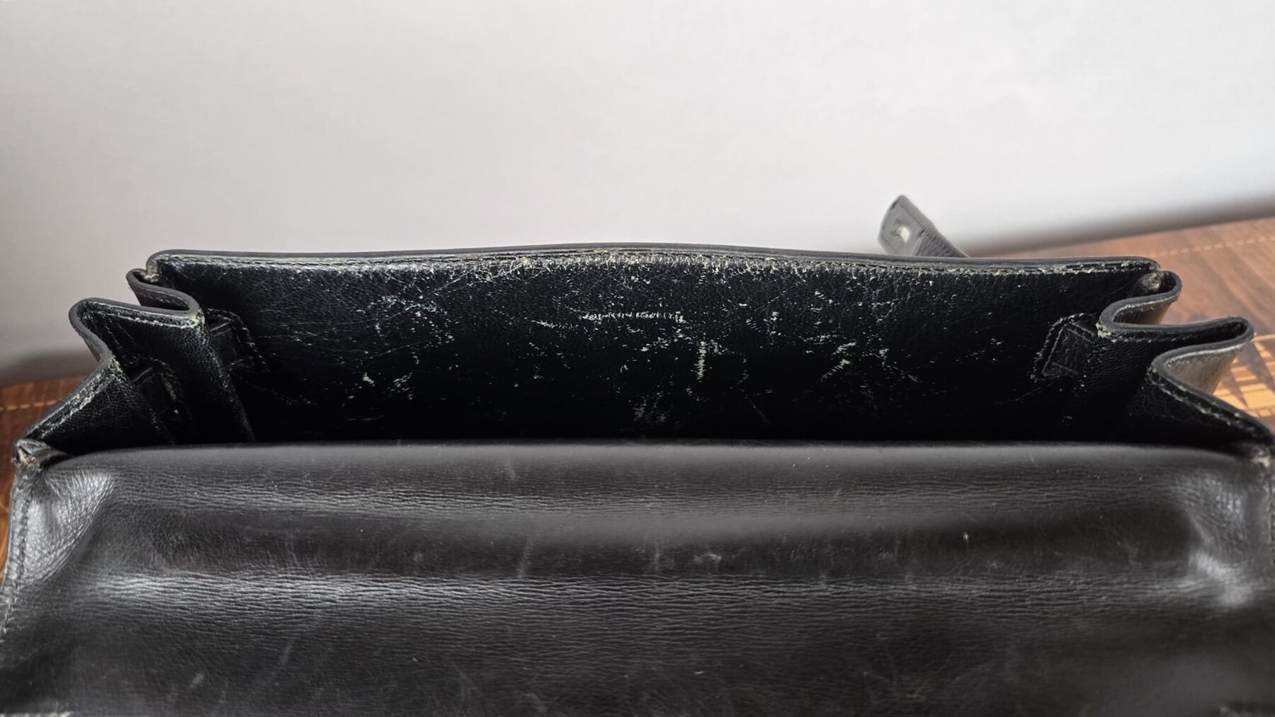Hermès Kelly 28 Sellier Bag in black Box leather, 1959