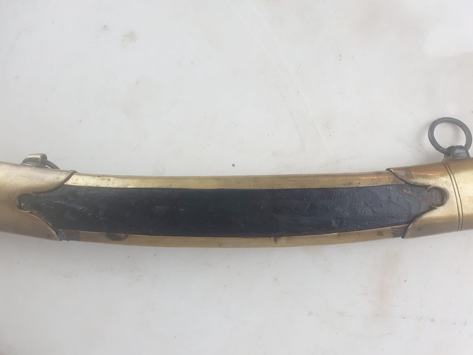 Hungarian hussar sabre, single-pronged brass mount