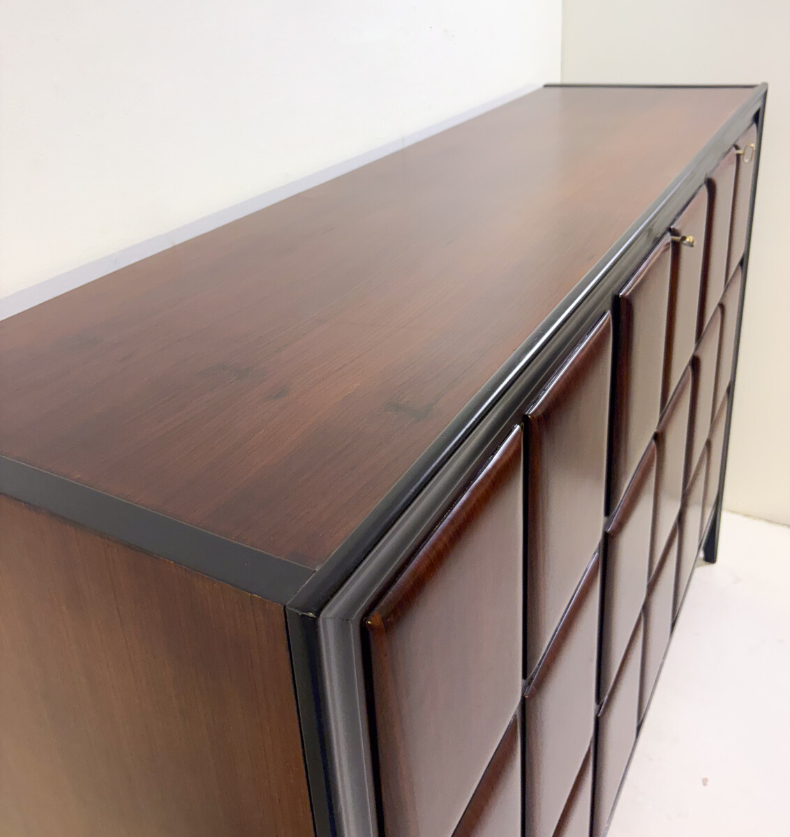 In the style of Osvaldo Borsani, sideboard with three doors, Italy, circa 1960