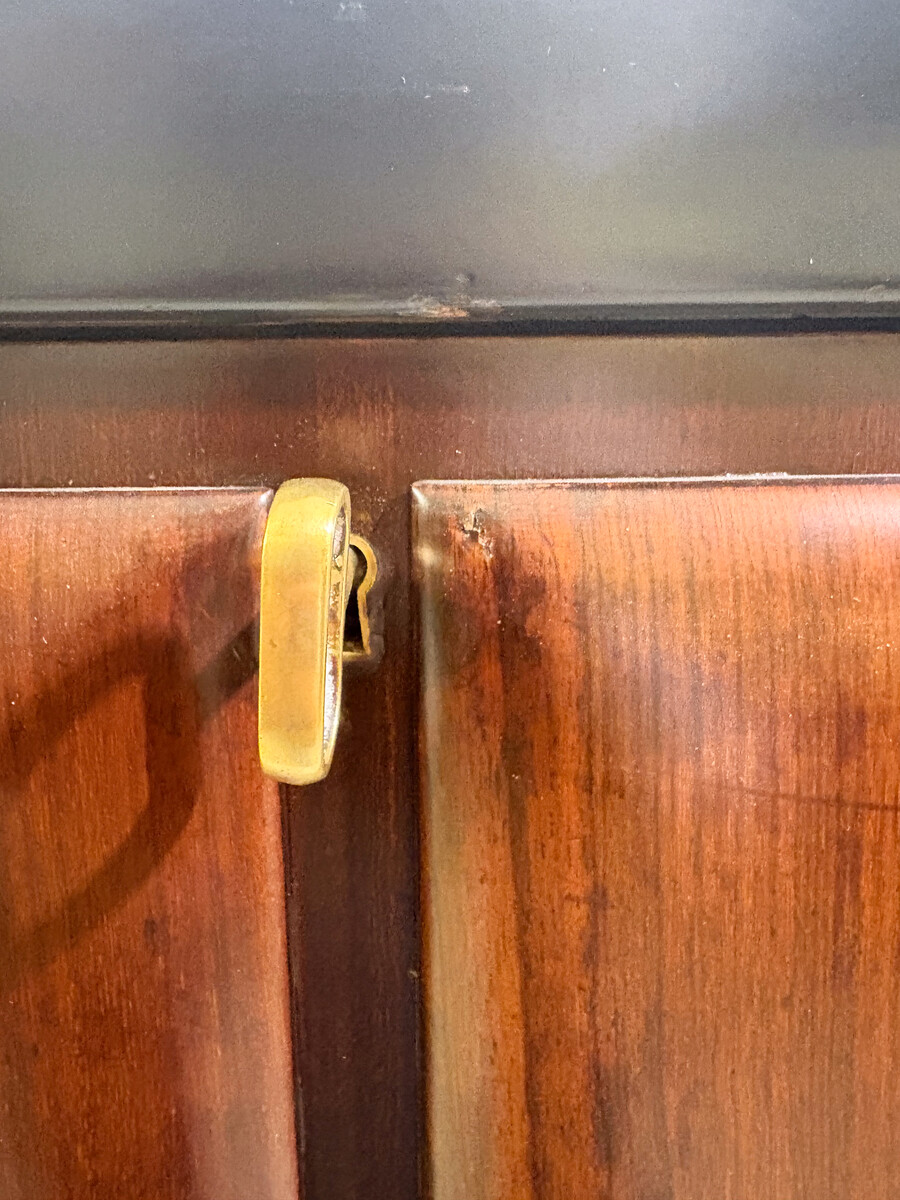 In the style of Osvaldo Borsani, sideboard with three doors, Italy, circa 1960