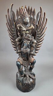 Indonesian polychrome wood sculpture, late 19th-early 20th century