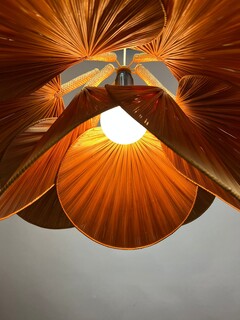 Ingo Maurer-style organic suspension lamp, 1970s