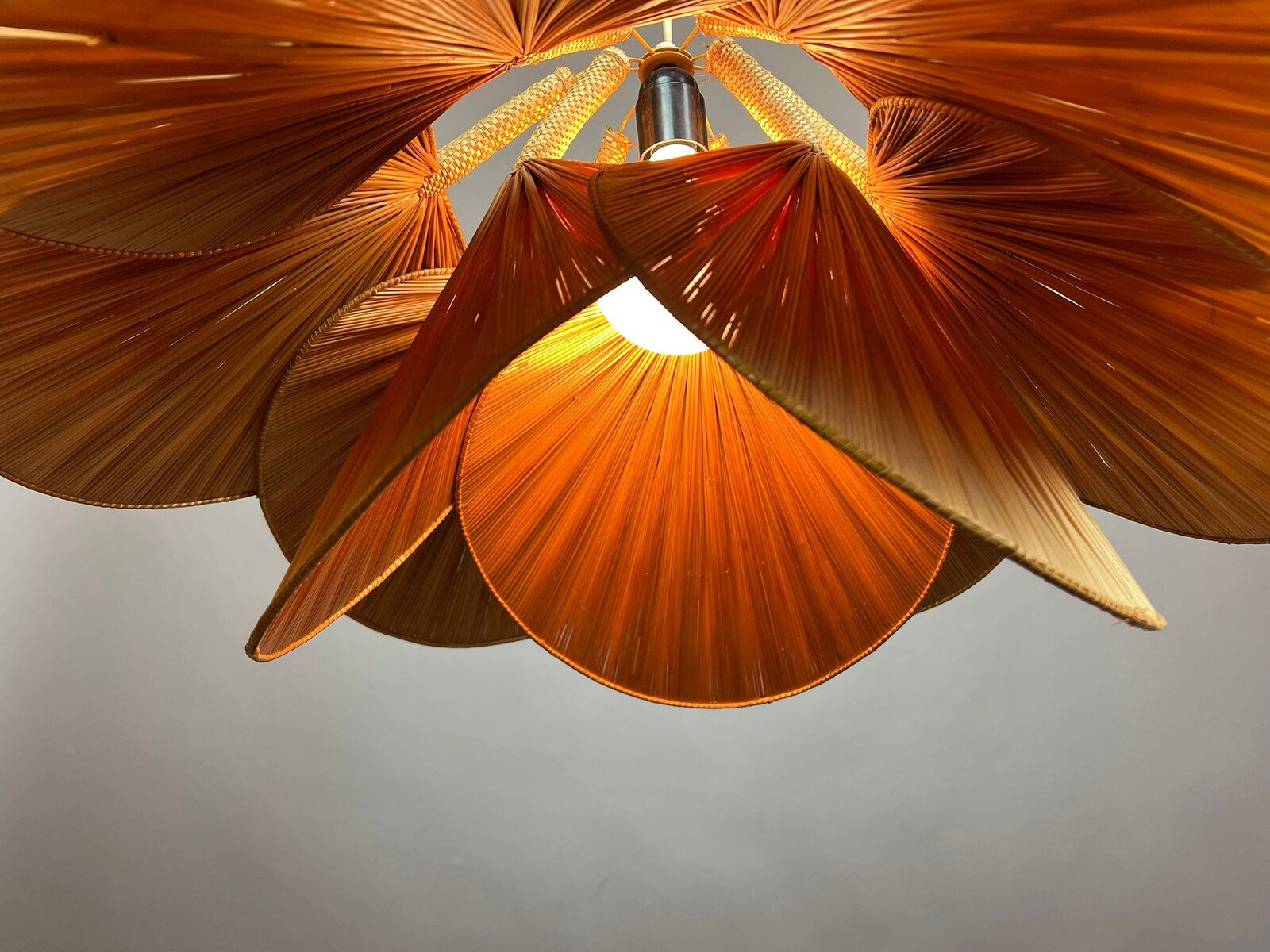 Ingo Maurer-style organic suspension lamp, 1970s