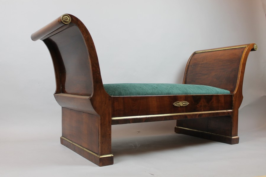 Italian Empire walnut bench