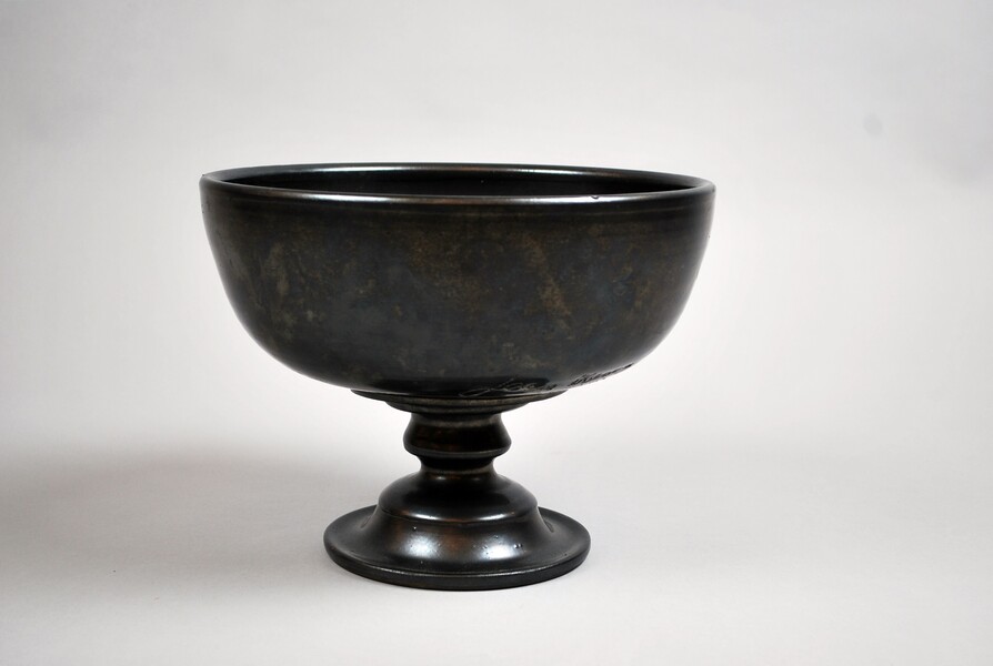 JEAN MARAIS, bowl in black glazed earthenware