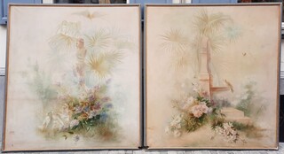 Large Decorative Canvas, Circa 1900, Signed A. Hubert 