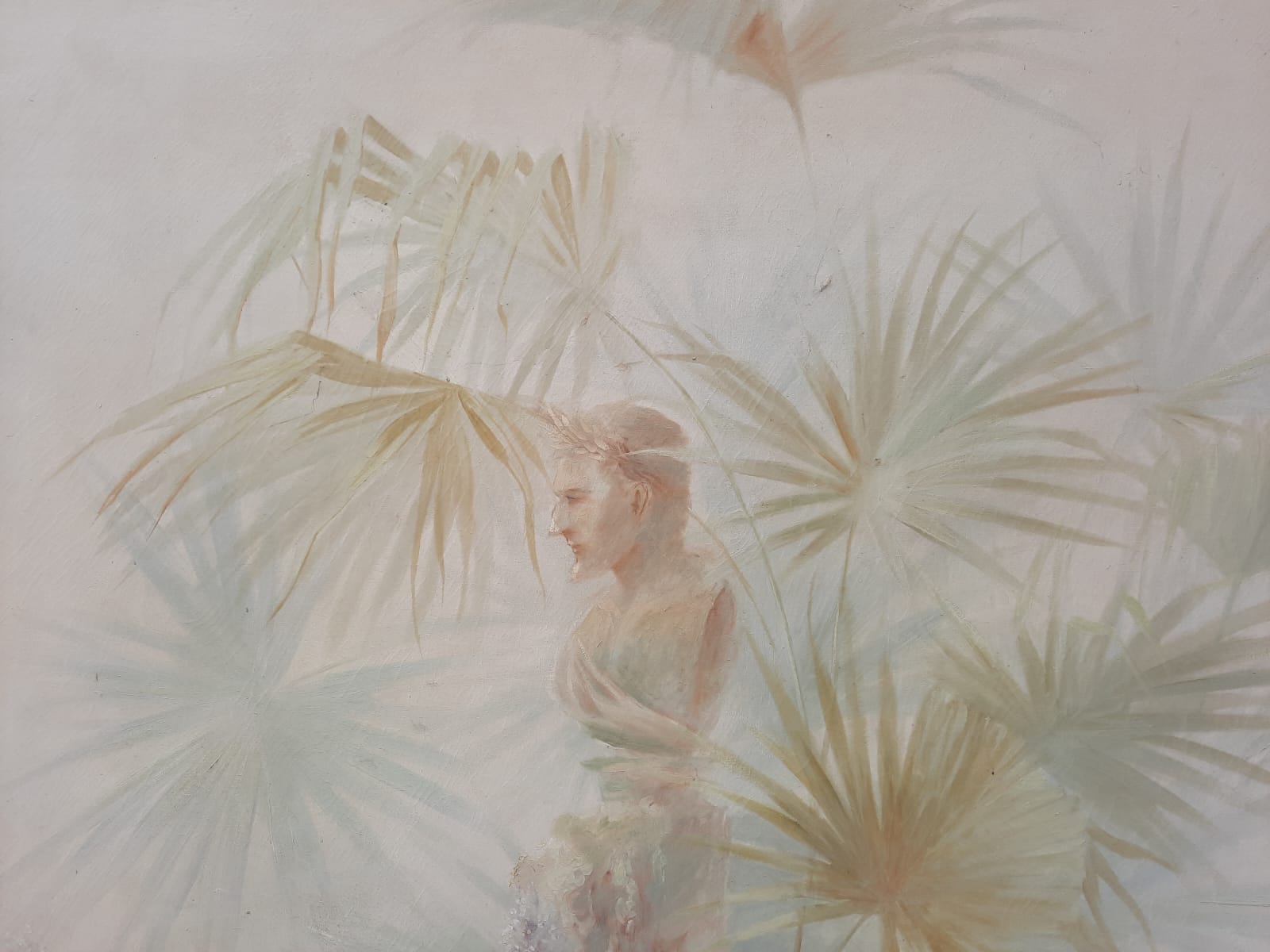 Large Decorative Canvas, Circa 1900, Signed A. Hubert 