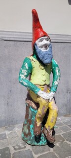 Large reinforced concrete garden gnome - circa 1900