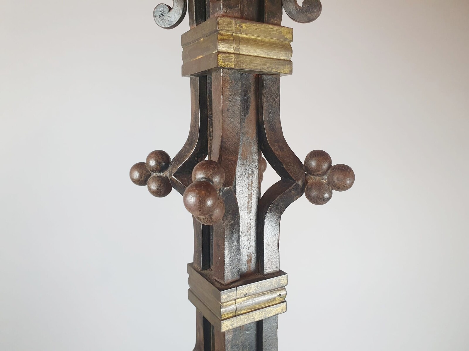 Large wrought iron candle holder, circa 1920