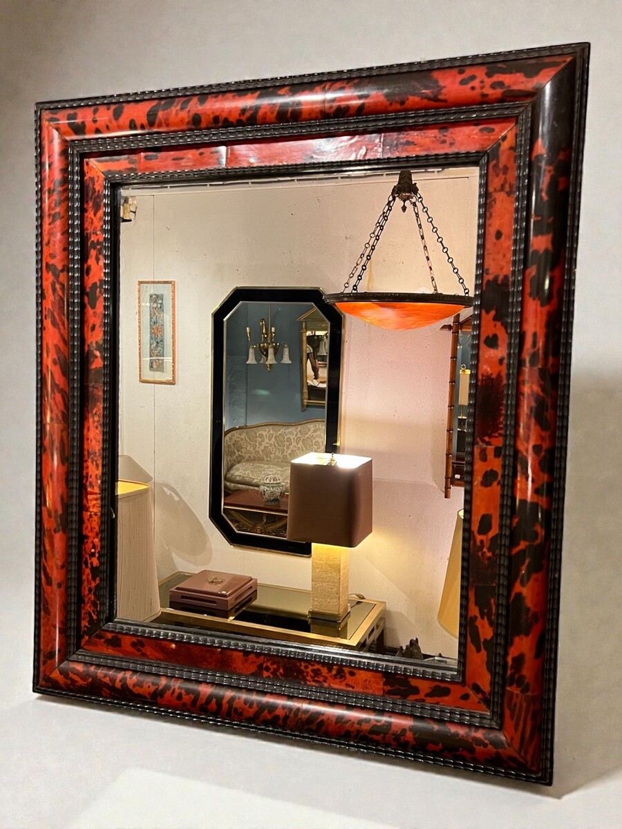 Late 19th century tortoiseshell mirror. 70cm x 60cm