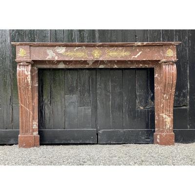 Louis-Philippe Rance marble fireplace with ormolu ornaments
