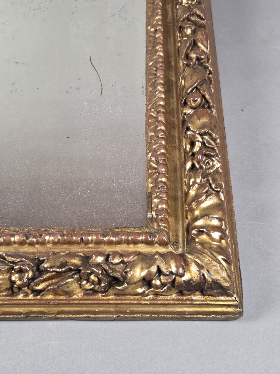 Louis XIV mirror in gilded wood, early 19th century