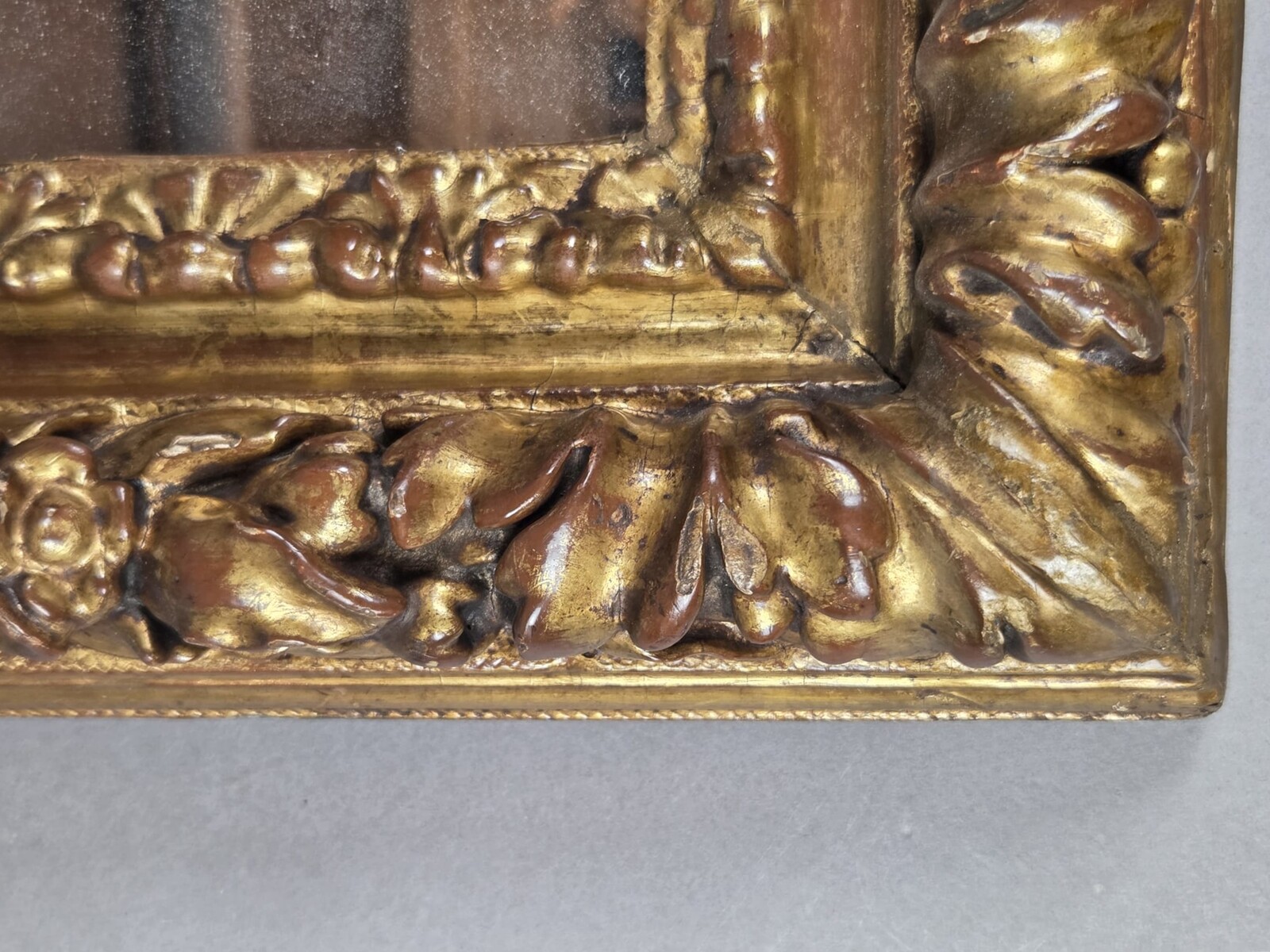 Louis XIV mirror in gilded wood, early 19th century