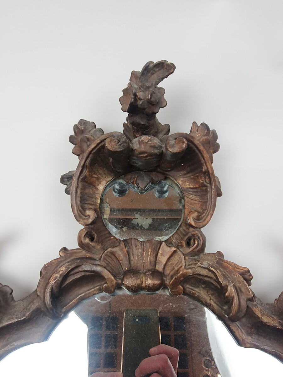 Louis XV mirror in carved wood, 18th