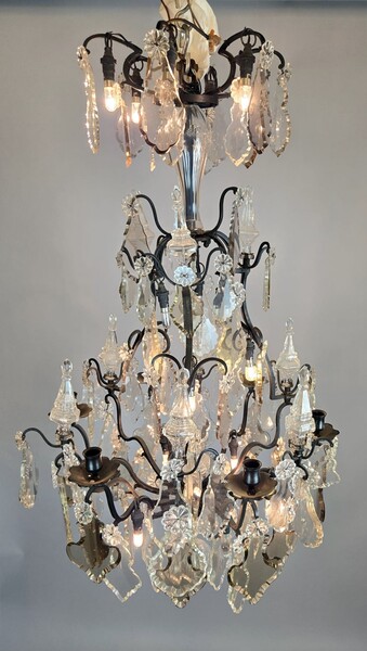 Louis XV style cage chandelier, 19th century