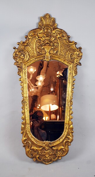 Louis XV style mirror in gilded wood, 19th