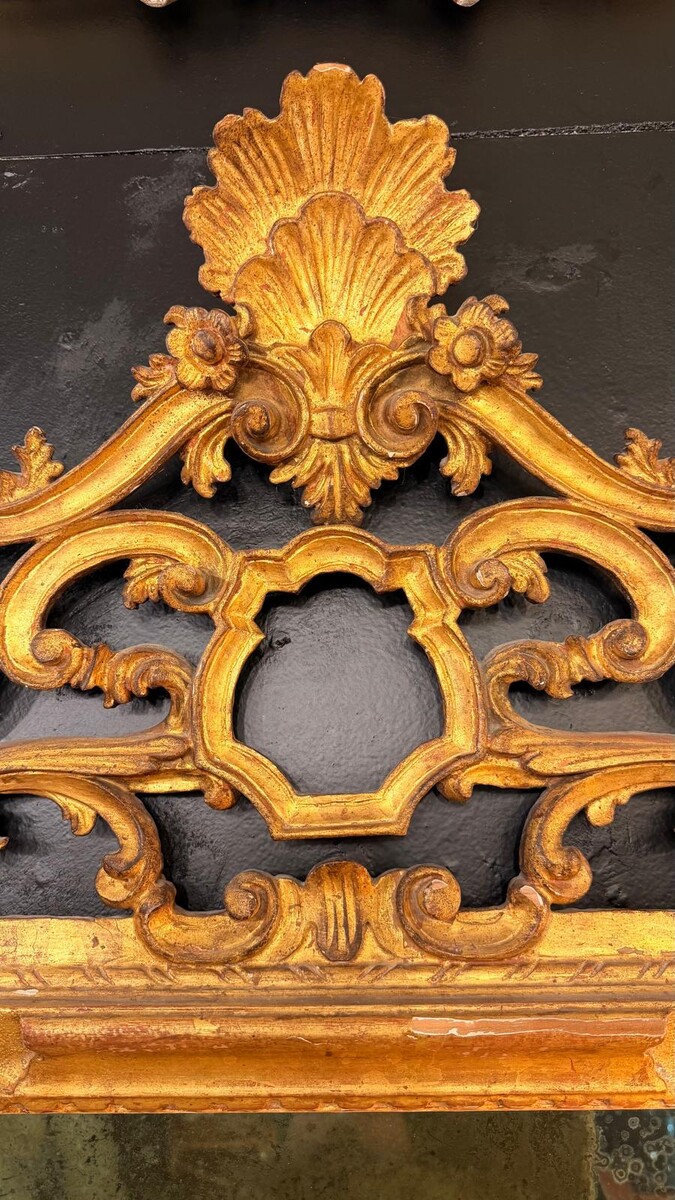Louis XV style mirror in giltwood, 19th