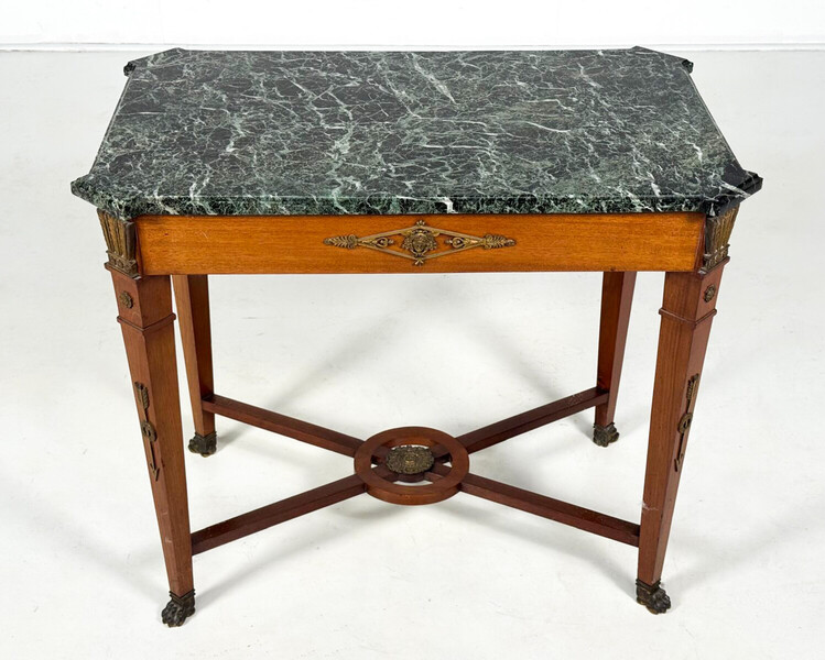Louis XVI console table with marble top