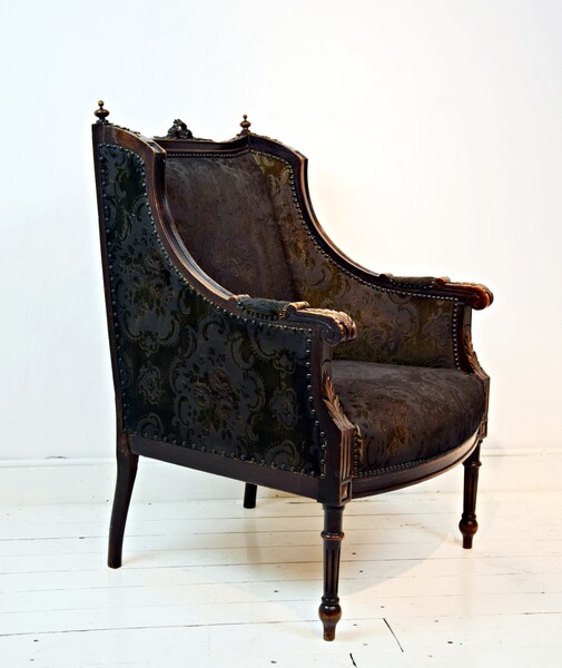 Louis XVI style armchair, tinted fabric