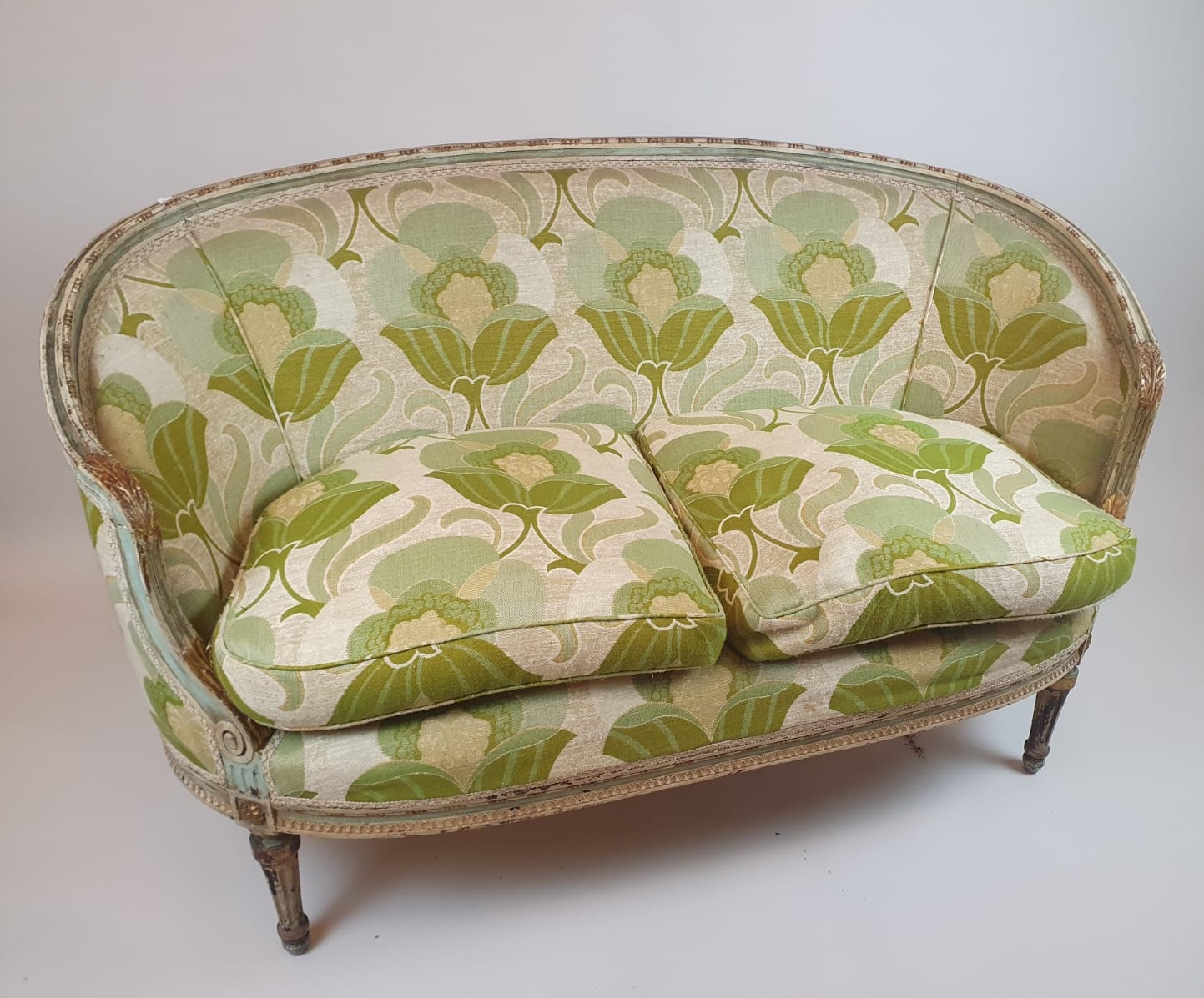 Louis XVI style basket sofa