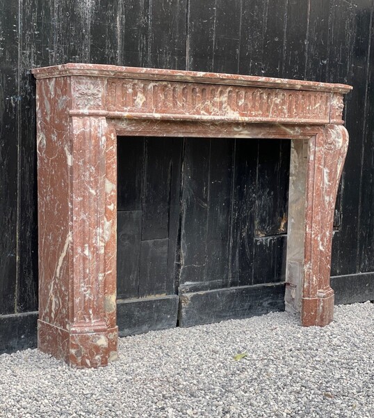 Louis XVI Style Fireplace In Rance Marble Circa 1880