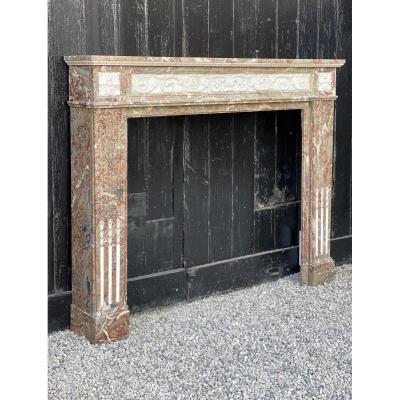 Louis XVI style fireplace in Vausort marble