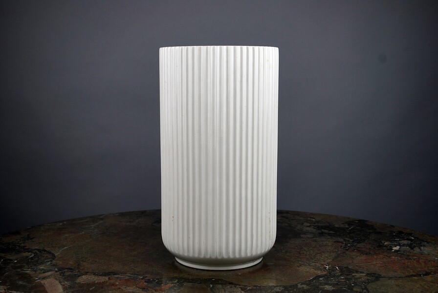 LYNGBY, large white porcelain vase, circa 1930