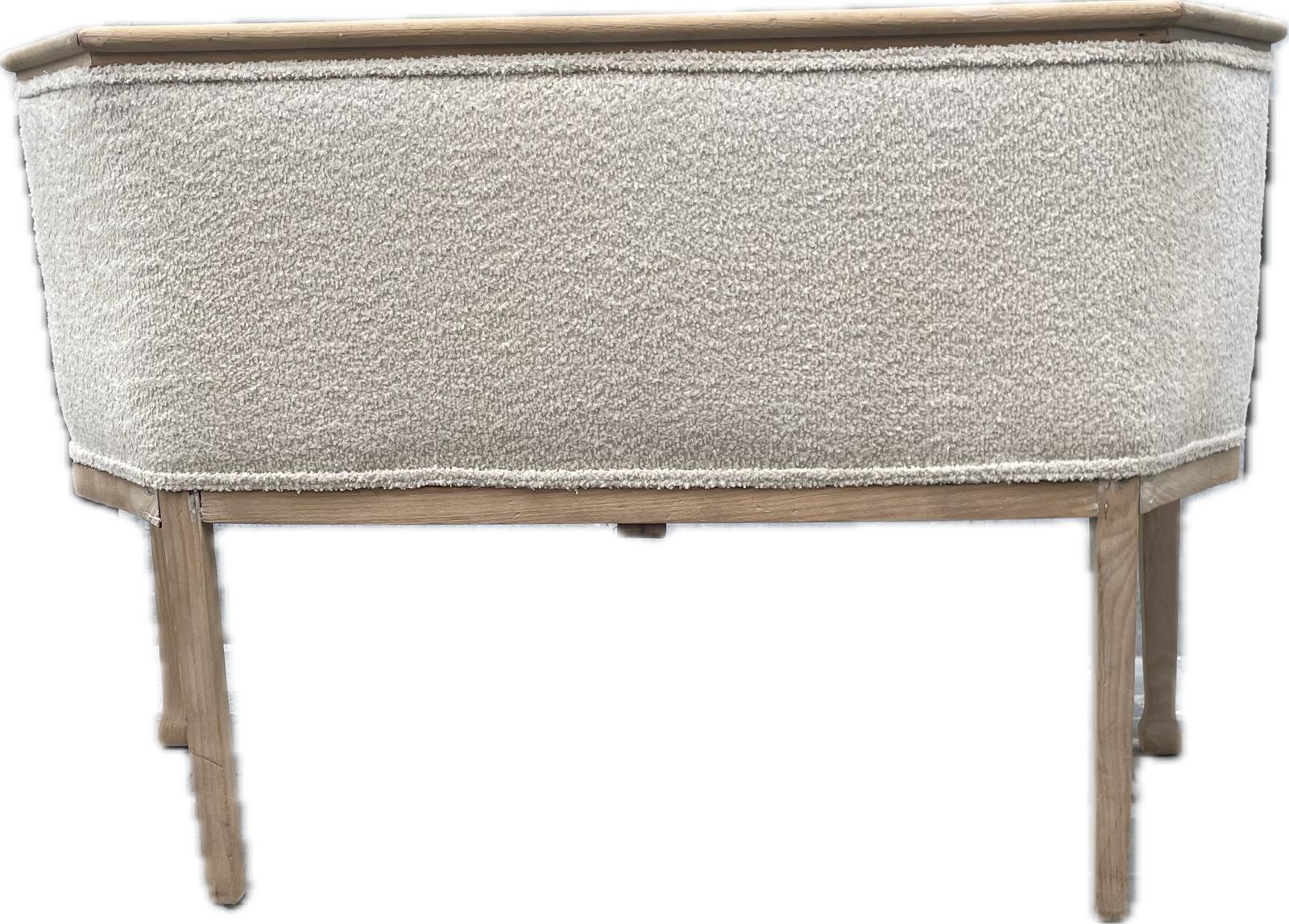 Magnificent Art Deco bench from 1920 in natural beech