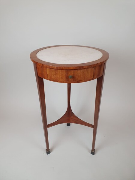 Mahogany and marble side table - early 19th century