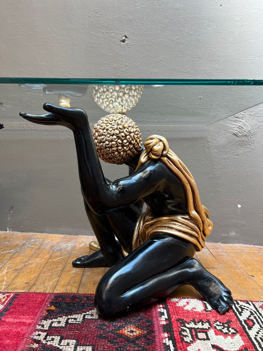 Maison Roméo Riga, Nubian coffee table, circa 1970