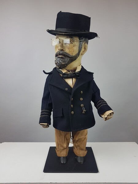 Manual automaton puppet representing Toulouse Lautrec