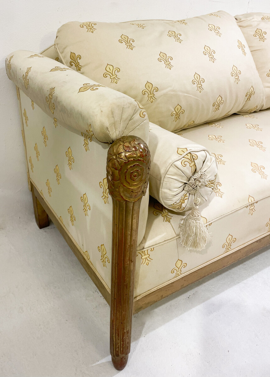 Maurice Dufrêne ( attributed to) Art Deco sofa in gilded wood, circa 1930