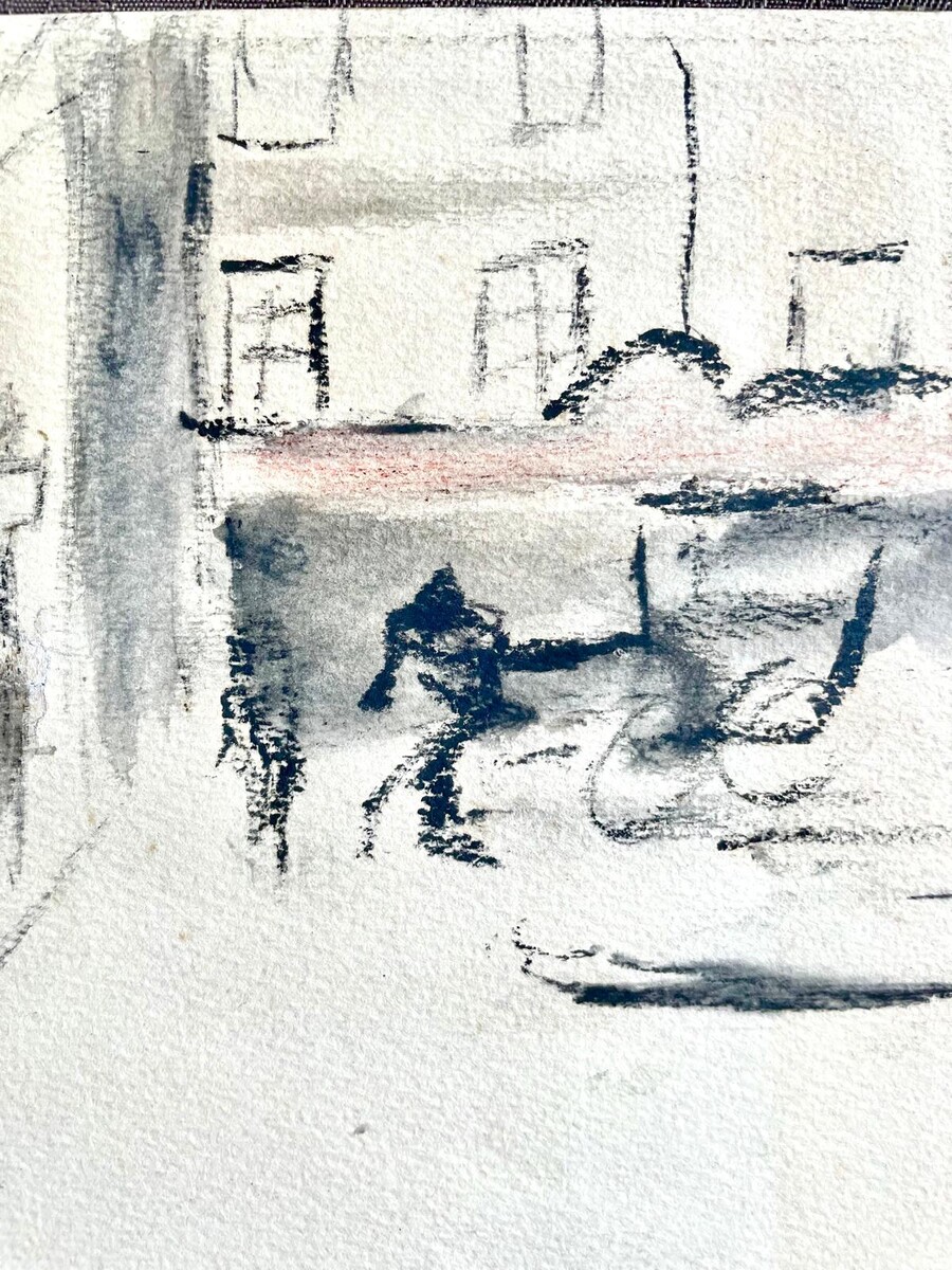 Max Jacob (1876–1944), Place Pigalle, gouache on paper, signed, ca. 1925, 27 x 38 cm (39 x 49 cm).