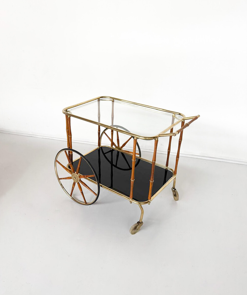 Mid-century modern style drinks trolley, 1970s