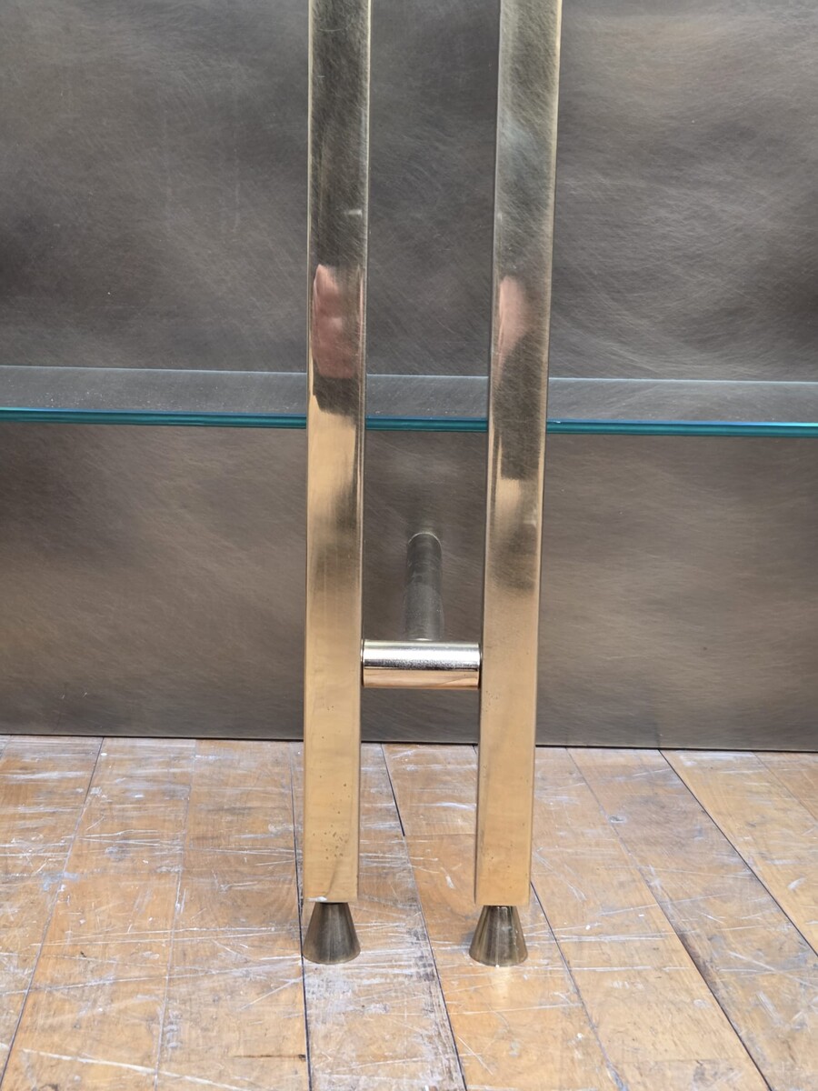 Modernist shelf, copper and brass, circa 1970