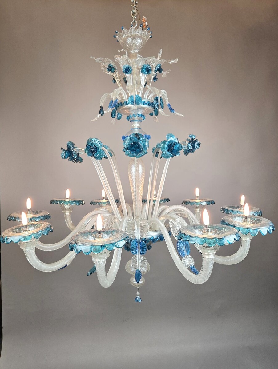Murano chandelier with 10 lights