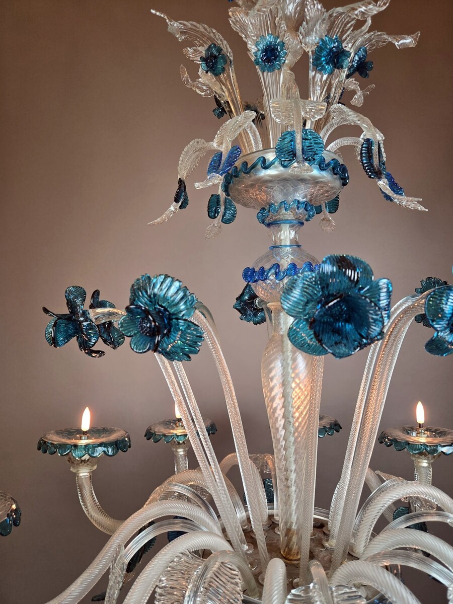 Murano chandelier with 10 lights