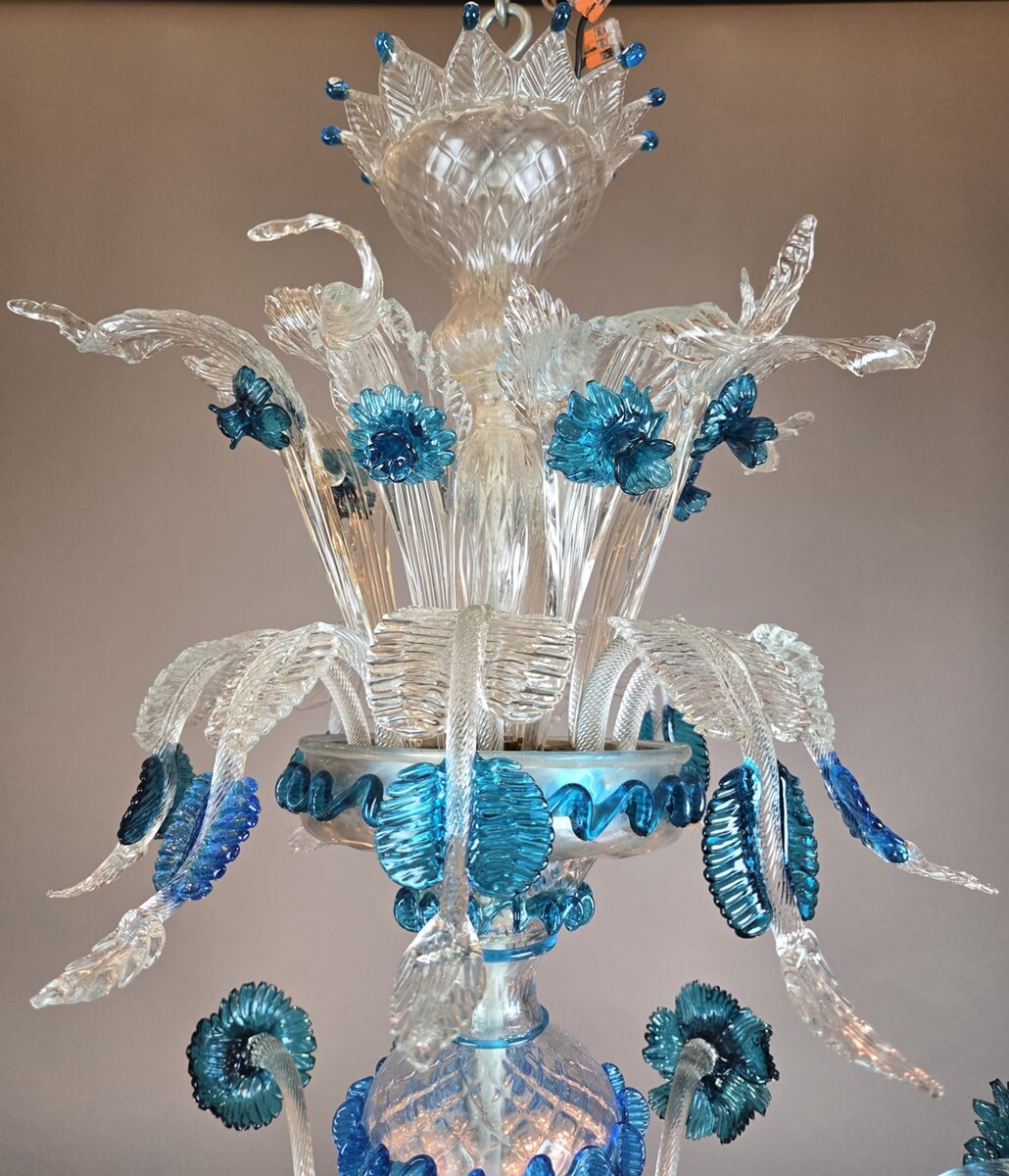 Murano chandelier with 10 lights