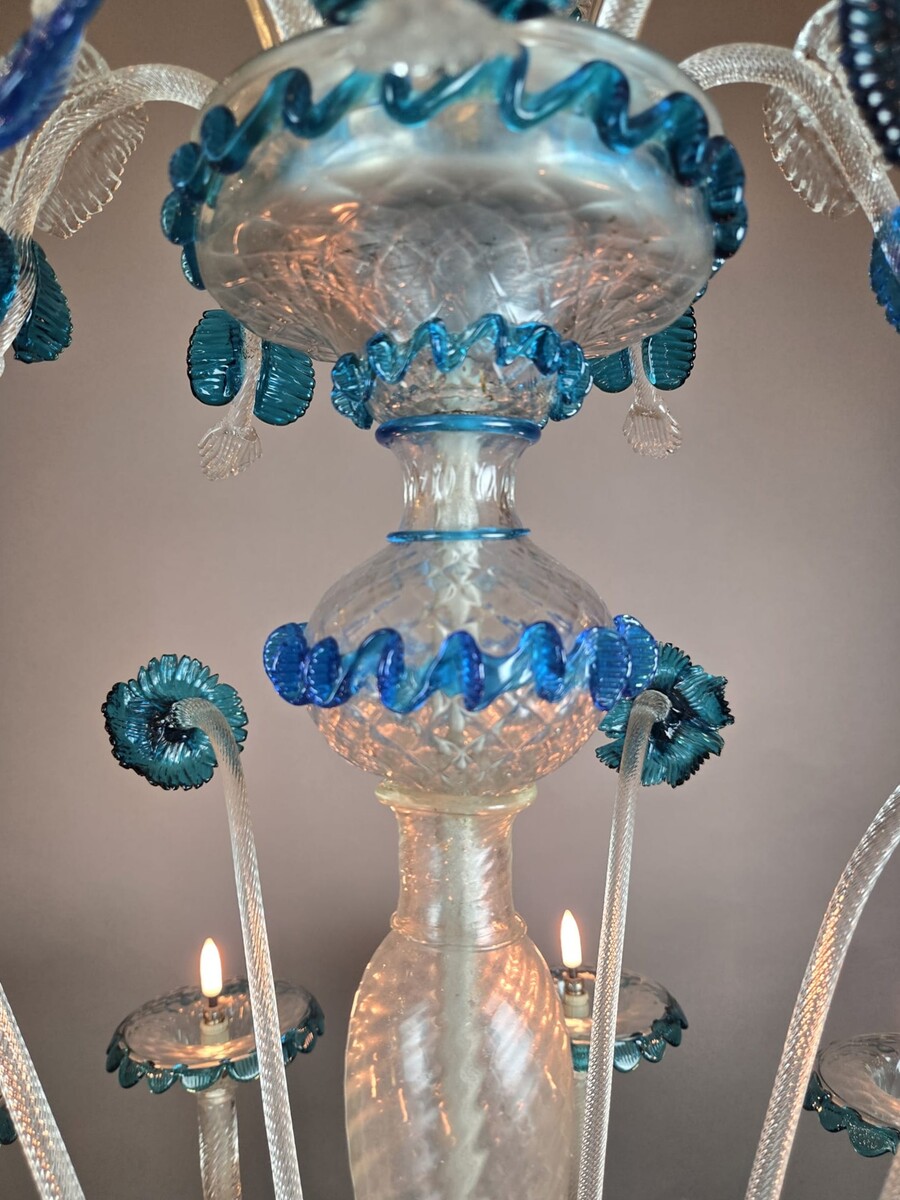 Murano chandelier with 10 lights