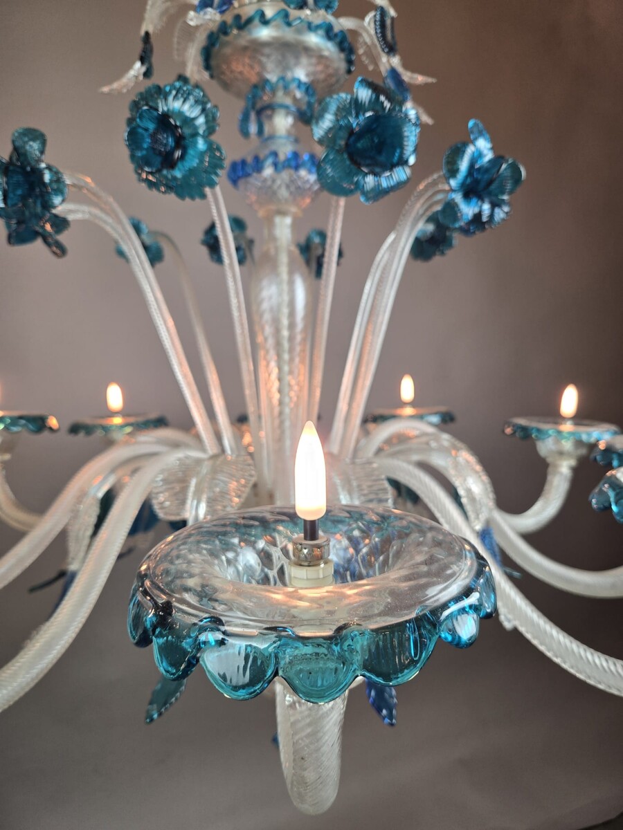 Murano chandelier with 10 lights
